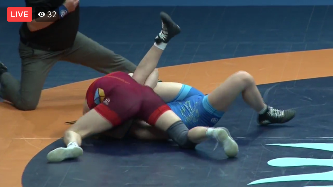 Ірина перемогла суперницю, поклавши на лопатки